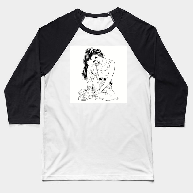 Thinking Baseball T-Shirt by Livia Pastore